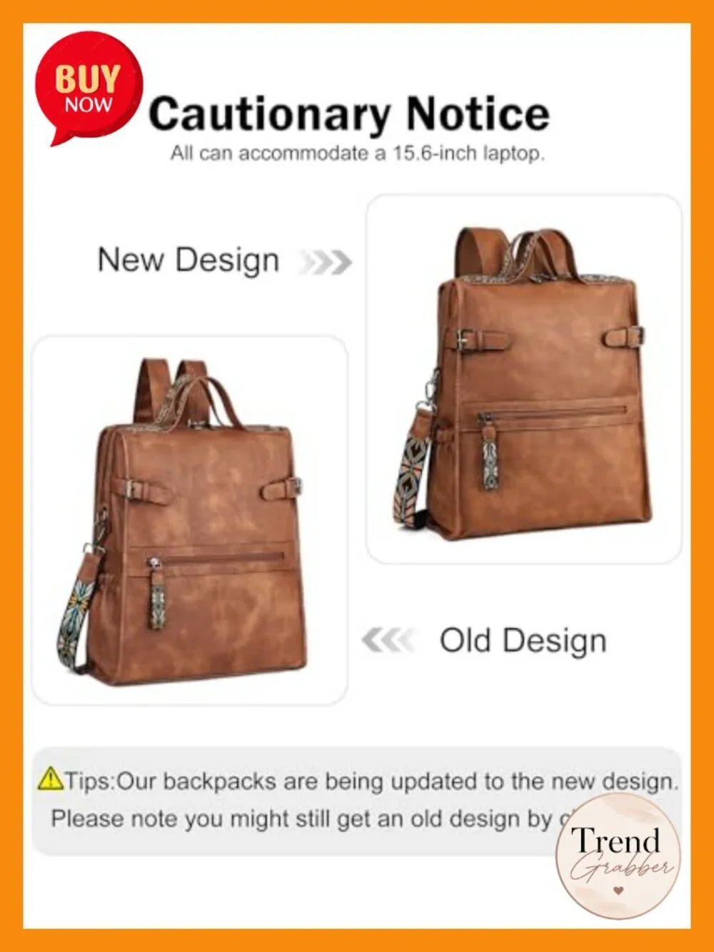 Vegan Leather Laptop Backpack for Women, 15.6 Inch Computer Bag with USB,